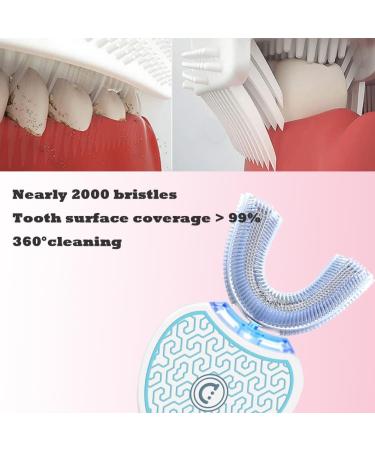 Automatic Sonic Glow Toothbrush Kit | Teeth Whitening with 2 Replacement Heads (White-Blue) - Shop Internationally - Buy Online on GoSupps.com