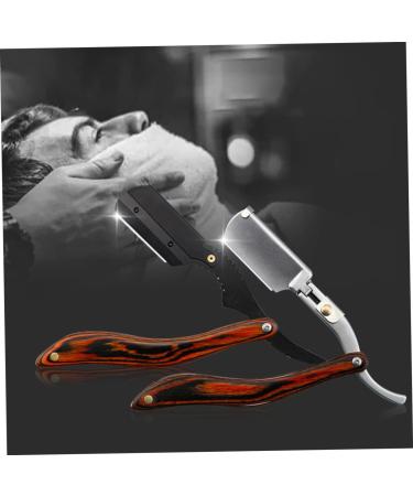 FOMIYES Manual Bart Razor - Professional Wood Handled Cutting Tool for Men | Small Nursing Beautier | Durable Stainless Steel | 16x3.3x1.2cm | International Shipping Available - Buy Online on GoSupps.com
