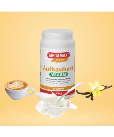 MEGAMAX Vegan Building Food 500g - High-Calorie Liquid Shake for Weight Gain | Pea Protein & Carbohydrates - Nutrient-Rich Vegan Calorie Booster - Buy Online on GoSupps.com