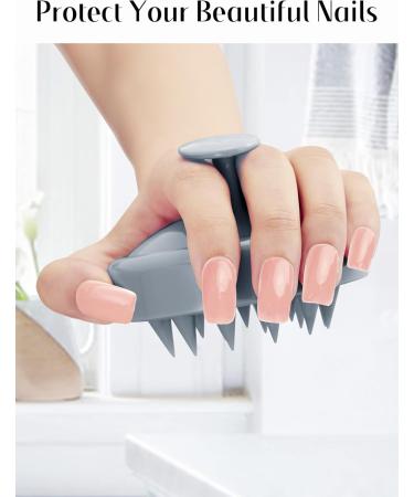 Heeta Scalp Massage Brush for Wet & Dry Hair | Soft Silicone Shampoo Brush for Gentle Head Massage - Sky Gray - Buy Online on GoSupps.com