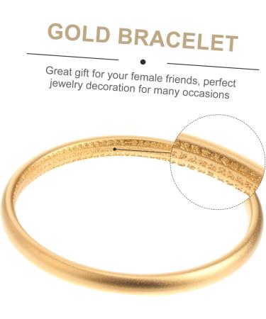 SOIMISS 2 pcs stretch bracelet women's bracelets bracelet for women gold bangle bracelets Titanium Closed Bracelet custom cuff bracelet women hand chain Titanium Bracelet women jewelry 7X0.8CM Golden - Buy Online on GoSupps.com