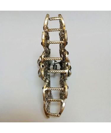 Vintage Style Hair Clips for Women & Girls - Large Rhinestone Alloy Hair Clips - Fashionable Retro Flower Design for Thick Hair (2PCs 6cm) - Buy Online on GoSupps.com