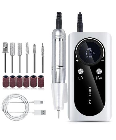 Achieve Salon Quality Nails at Home Rechargeable Electric Nail Drill 45000 for Acrylic Gel Nails Compact and Portable Nail Care