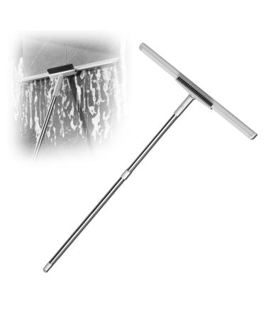 RRRYYYZZ Silicone Brooms for Floor Cleaning 2 in 1 Scrape and Heavy-Duty Stiff Bristle Scrubber Brush Air Broom Floor Squeegee for Concrete Floor for Concrete Floor Bathroom Tile