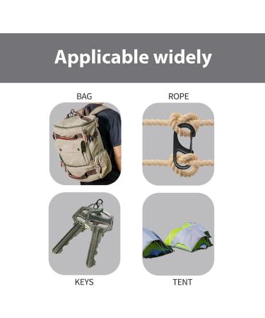 FCSNJH Mini Carabiner Set - 15 Pieces Double Hooks (30mm 40mm 50mm) - Black Small Carabiners for Outdoor & Everyday Use - Buy Online on GoSupps.com