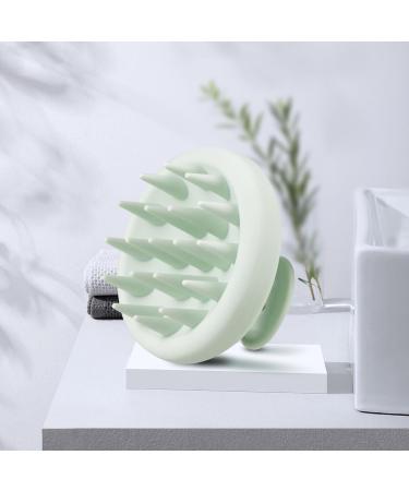 Head Massage Brush - Silicone Scalp Massager for Dandruff Hair Growth & Relaxation | Shop Green - Buy Online on GoSupps.com
