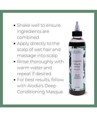 ALODIA Nourish & Heal Organic Black Soap Wash - 100% Natural, Plantain-infused Formula for Dry & Damaged Scalp - 8oz - Buy Online on GoSupps.com