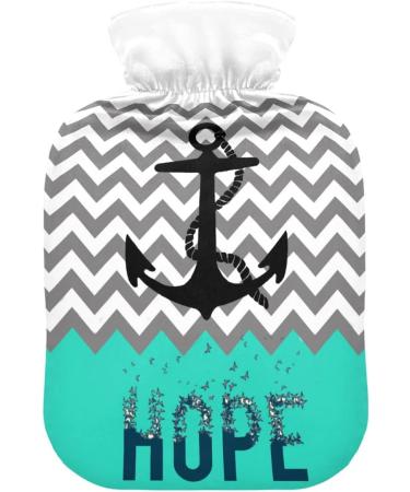 Buy Naanle Nautical Anchor Hot Water Bottle - 1L Transparent Heating & Cooling Therapy for Pain Relief | Warm Hands & Feet - Buy Online on GoSupps.com