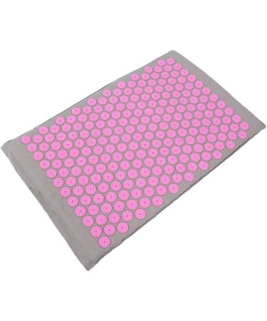 Verdant Touch Massage Mat | Acupuncture & Yoga Mat 68x42 cm | Light Grey with Pink Buckle | Acupressure Pad for Ultimate Relaxation - Buy Online on GoSupps.com