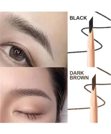 DENGWANG Waterproof Wooden Eyebrow Pencil Waterproof Eyebrow Pencil Wooden Eyebrow Pencil Eyebrow Pencil Waterproof Long Lasting Non-smudging Brow Pen (3PCS-Black) - Buy Online on GoSupps.com