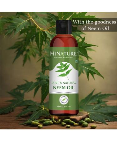 mi nature Neem Oil | Pure & Natural Neem Oil for Hair & Skin | Non-Sticky Massage Oil | 100ml | No Preservatives No Artificial Flavor - Buy Online on GoSupps.com