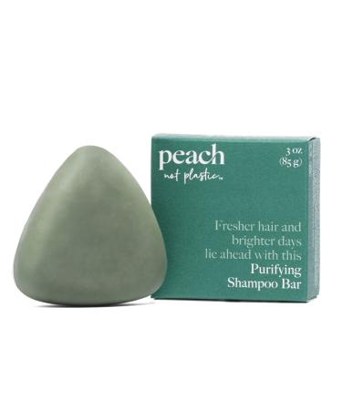 Peach not Plastic Shampoo Bar - Purifying for Oily Hair | Leaves Hair Feeling Light and Clean | Plant Based  Vegan & Eco Friendly | 3oz