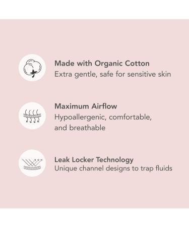 Rael Organic Cotton Reusable Pads - Postpartum & Incontinence Pads for Women - Washable & Leak-Free - 3 Pack (Large) - Buy Online on GoSupps.com