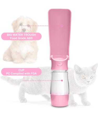 Rainpal Portable Travel Dog Drinking Bottle - On-the-Go Pet Water & Food Container | Compact Durable & Slightly Leak-Proof | Rosa Pink Upgrade for Hiking & Walking - Buy Online on GoSupps.com
