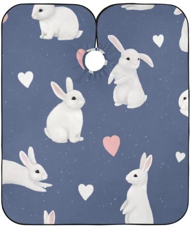 Waterproof Barber Cape - Unisex Haircut Bib with Rabbits Hearts & Cheetah Design for Men | Durable & Stylish Hair Cutting Capes - Buy Online on GoSupps.com