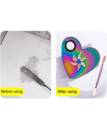 Bodhi2000 Nail Art Palette Set | Stainless Steel Heart Butterfly Color Mixing Plate for Manicure & Nail Art Display - Buy Online on GoSupps.com