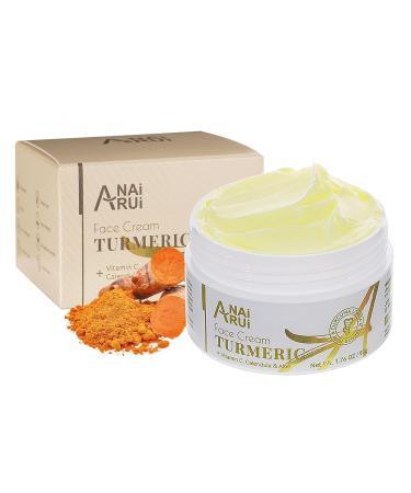 ANAiRUi Turmeric Face Cream with Vitamin C - Dark Spot & Wrinkle Moisturizer 1.76 oz - Buy Online on GoSupps.com