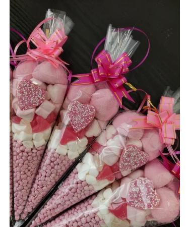 Pink Pre Filled Millions Sweet Cones Kids Party Bags Children's Hand Made Birthday party made to order for girls Party bag Kids Sweet candy Assorted Sweet Cone 1 Count ( Pack of 20 ) - Buy Online on GoSupps.com