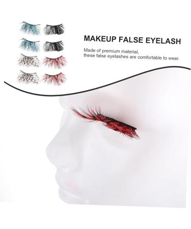 minkissy 3d Stickers 12 Pairs Fake Eye Cosplay False Eye Thick Cross Eye Fluffy Eye Eye Makeup Eye Stickers Fake Colored Eye Lash Tool The Cross Line 3d - Buy Online on GoSupps.com