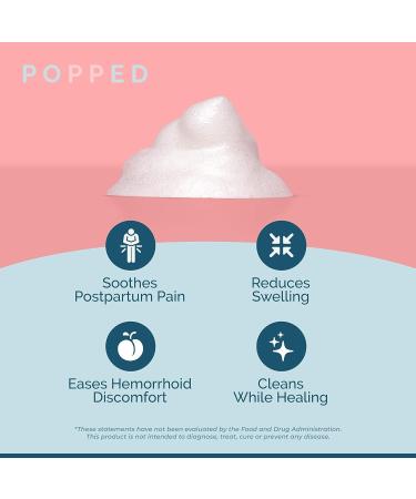 Popped Witch Hazel Foam with Aloe | Perineal Healing Postpartum Care | Relieves Pain, Hemorrhoids & Swelling | Postpartum Essential (5 fl oz) - Buy Online on GoSupps.com