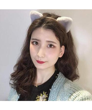 Amropi Cat Ears Headband - Plush Gray Hair Bands for Women & Girls | Daily Wear Cosplay & Party Decoration - Buy Online on GoSupps.com