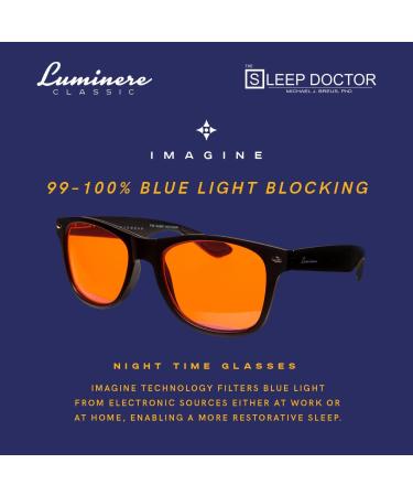 Luminere Classic Black Blue Light Blocking Glasses - Premium Blue Blockers for Eye Protection - International Shipping Available - Buy Online on GoSupps.com
