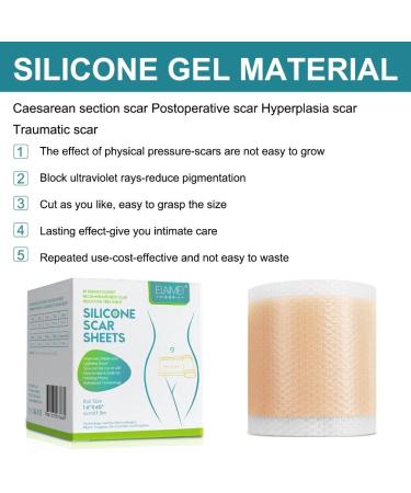 Andy's Orchids Silicone Scar Sheets 1.6x60 Roll - Professional Silicone Scar Tape for Surgical Scars, C-Section, Keloid, Burn, and Acne - Easy-Tear Strips for Effective Scar Removal - Buy Online on GoSupps.com