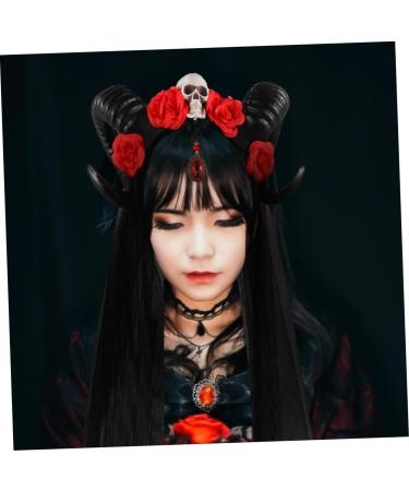 HAPINARY Halloween Headband Hair Bands for Womens Hair Horn Headbands for Women Horn Hair Band Horn Rose Hair Band Instrument for Pedicures for Family Comb Miss Charm Plastic Resin - Buy Online on GoSupps.com