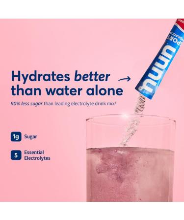 Nuun Sport Electrolyte Powder Packets - Pink Lemonade | Hydration Drink Mix with 5 Essential Electrolytes Magnesium | Non-GMO Vegan | 16 Single Serving Sticks - Buy Online on GoSupps.com
