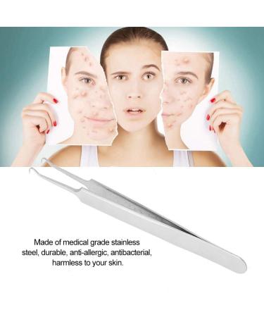 LANTRO JS Curved Blackhead Remover Stainless Steel Fat Granule Pimple Removal Skin Tag Extractor for Face Care Tool - Buy Online on GoSupps.com