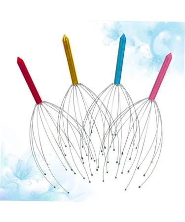 Fomiyes 2-in-1 Head Massager & Full Body Massage Device | Stainless Steel Scalp Scratch Octopus Massager for Ultimate Relaxation - Buy Online on GoSupps.com