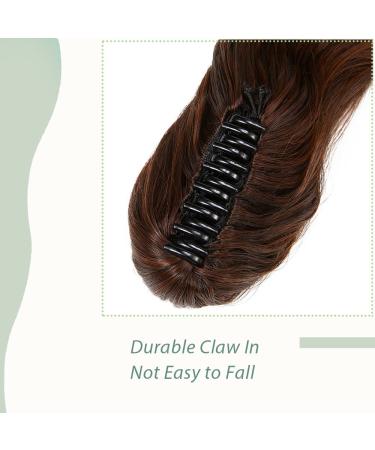Shop Sego 45cm Ponytail Hair Extension - Wavy Dark Brown & Light Brown Clip-In Braid for Voluminous Looks | 140g Synthetic Hair - Buy Online on GoSupps.com