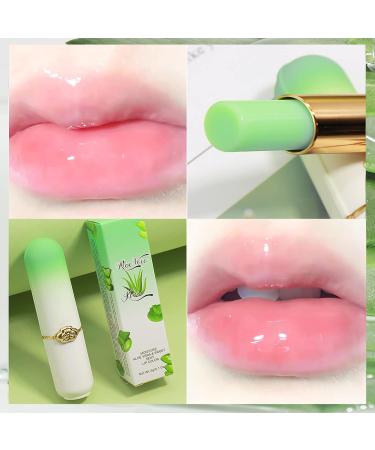3Pcs Crystal Jelly Lipstick Set - Aloe Vera Color Changing Lipstick Queen for Long Lasting Moisture - Korean Lip Balm Tinted Magic Lipstick Set for Women - Buy Online on GoSupps.com
