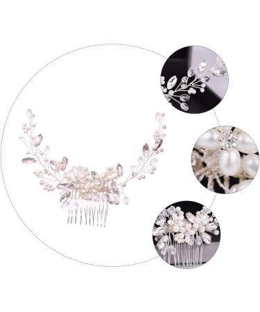 MAGICLULU Pearl Comb Hair Side Comb Bride Hairpin Comb Pearl Hair Pin Wedding Hair Accessories Wedding Hairpin Bridal Headdress Bride Headdress Comb Rhinestone Hairpins - Buy Online on GoSupps.com