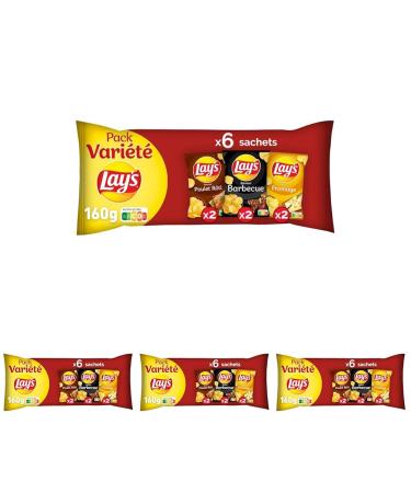 Lay's Chips Pack Vari t 6 sachets 160g (Lot de 4)