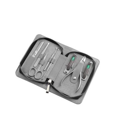 Nail Clipper Set Nail Clippers Set Stainless Steel Nail Clippers Pedicure Kit Nail File Nail Clippers Pedicure Kit with Portable Fashion Bag (Set of 8) Nail Clipper Kit (Color : A-8-piece Set)