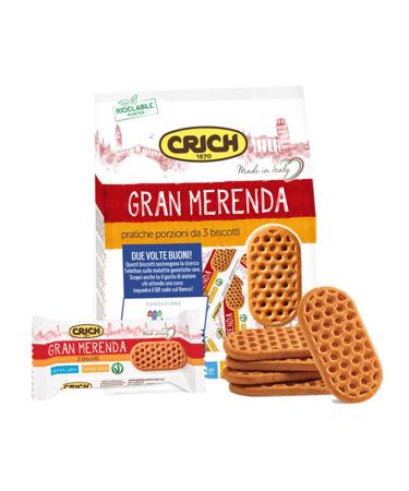 Italian Gourmet E.R. Gran Merenda Shortbread Crich Biscuits Practical Portions of 3 Biscuits 500 g Pack of 6