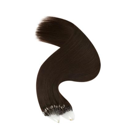 Ugeat Real Hair Microring Extensions - Brown 45cm | Dark Brown Micro Loop Hair | 50g 50 Highlights - Buy Online on GoSupps.com