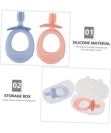 Healvian Silicone Baby Toothbrush Set - 4 Pieces for Gentle Oral Care | Manual Training Toothbrushes for Children & Toddlers - Buy Online on GoSupps.com