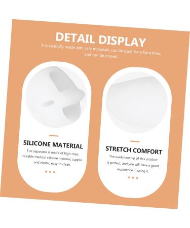 4 Pairs Bunion Spacers | Hallux Corrector & Foot Stretchers | Big Toe Separators | White Foot Pain Relief - Buy Online on GoSupps.com