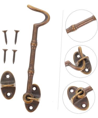 Alipis 1 Set Door and Window Buckle Vintage Window Hook Window Lock Hook Buckle Hook Door Latch Pure Copper 10.5X3.1X0.6CM Bronzed - Buy Online on GoSupps.com