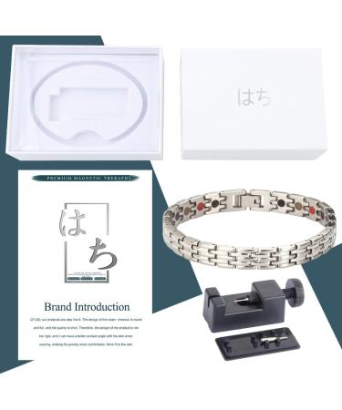 Shop Haqi Magnetic Bracelet for Women | Adjustable Silver Health Bracelet (3500 Gauss) - Perfect Mother's Day Gift - Buy Online on GoSupps.com