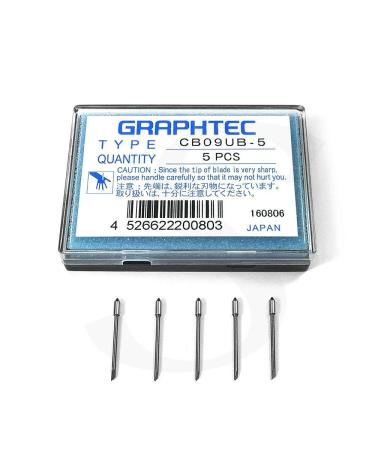 Authentic Graphtec CB09UB .9mm Supersteel 45 Degree Blade - 5 Pack