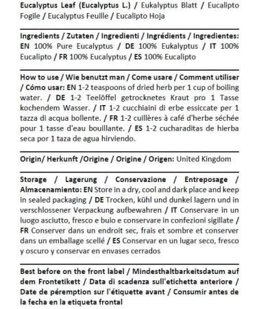 Health Embassy Eucalyptus Leaf (Eucalyptus L) Loose Herbal Tea (50g) - Buy Online on GoSupps.com