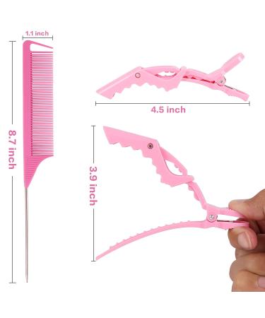 10Pcs Rat Tail Combs Set - Hair Parting Comb, Alligator Styling Clips, Carbon Fiber Teasing Combs - Salon/Home Stylist Braiding Tools - Heat Resistant - 10Pcs/Set(B) - Buy Online on GoSupps.com