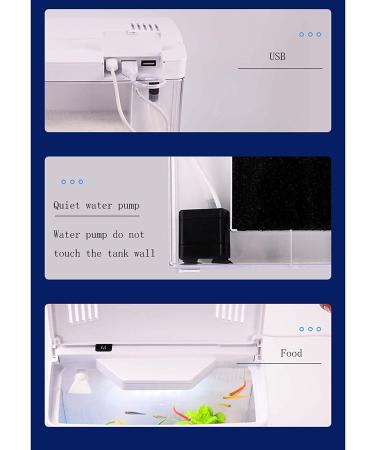 Carefree Fish 1.2 Gallon USB Small Betta Aquarium with LED Light and Filter - Buy Online on GoSupps.com