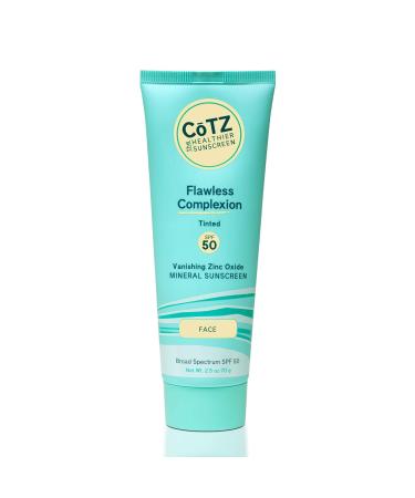 C TZ | Flawless Complexion | Lightly Tinted | Facial Mineral Sunscreen Broad Spectrum SPF 50 2.5 oz / 70 g