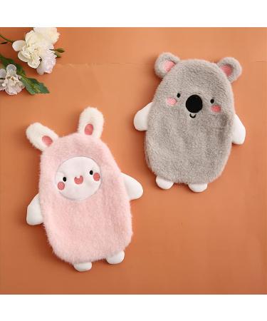 Premium Hot Water Bottle with Soft Cover - 0.5L Natural Rubber Heat Bottle for Kids - Safe & Durable - Koala Gray - Great Gift Idea - Buy Online on GoSupps.com