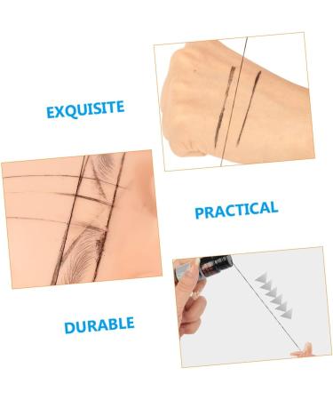 FOMIYES Eyebrow Microblading Ruler 2pcs Eyebrow Ink Black Line Eyebrow Measure Tool Tattooing Ruler Portable - Buy Online on GoSupps.com