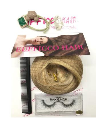 Eufficco Human Hair Lace Clip In Hair Extensions 20 120g Highlights Dirty Blonde/Bleach Blonde Remy Hair Extensions - Buy Online on GoSupps.com